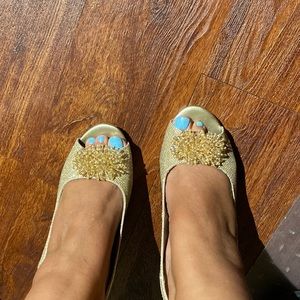 Beautiful gold shoes